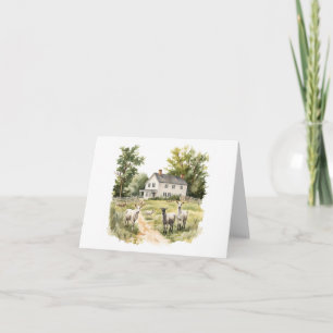 Land Home med Sheep BLANK Kort