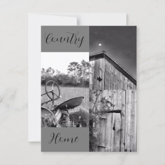 "Land Home" Tractor Barn Collage Vykort