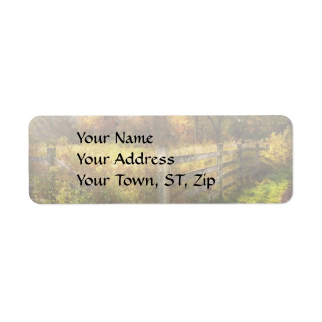 Land - höstår returadress etikett (Framsidan)