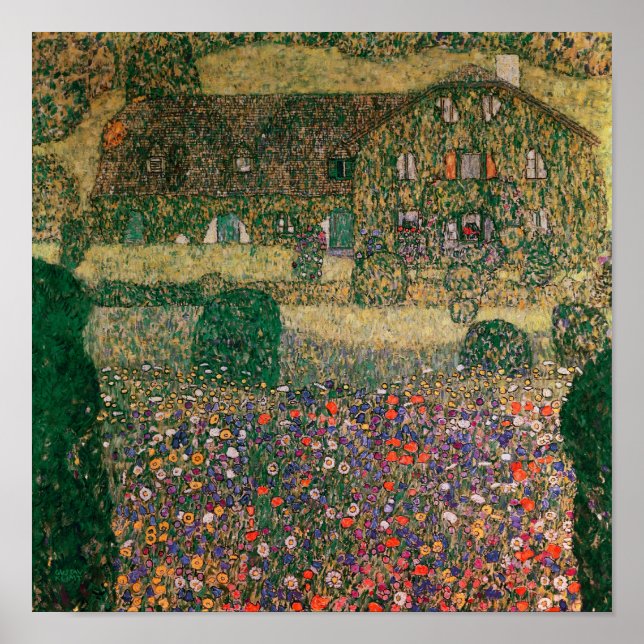 Land House by the Attersee, 1914 Poster (Framsidan)