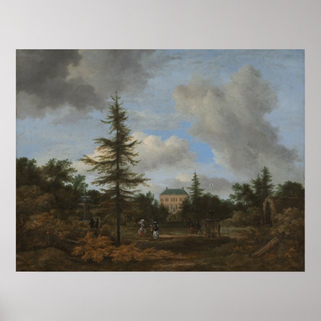 Land House - Jacob van Ruisdael Fine Art Poster (Framsidan)