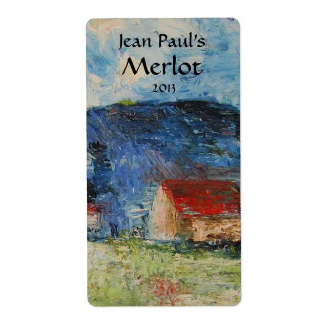 Land House Vin-etikett Fraktsedel (Framsidan)