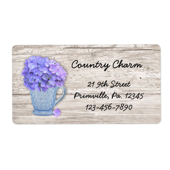 Land Hydrangea-etikett Fraktsedel (Framsidan)
