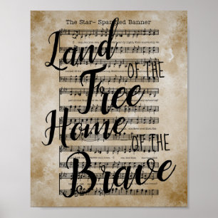 Land i den fria, stjärnspridda Poster
