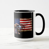 Land i det fria patriotiska USA-Flagga och Eagle