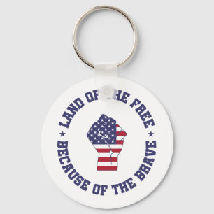 Land i det fria USA flagga Patriotic Nyckelring