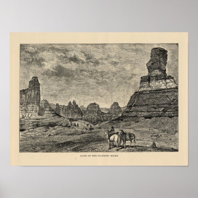 Land i det ständiga Sten synfältet Poster (Framsidan)