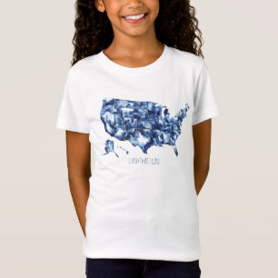 Land i Kärlek - Förenade Stater Karta T Shirt