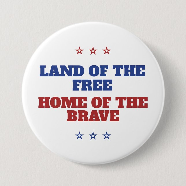 Land i Modiga amerikas fria hem Knapp (Framsida)