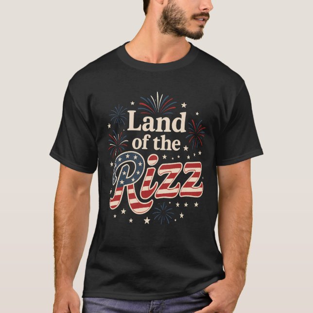 Land i Rizz Funny 4:e juli-offerten T Shirt (Framsida)
