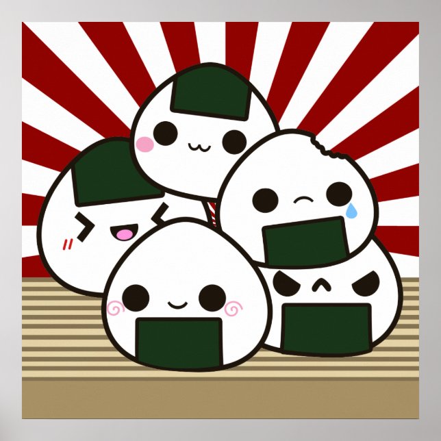 Land i Stigning Onigiri Poster (Framsidan)