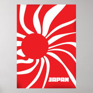 Land i Stigning Sol - Japan Poster