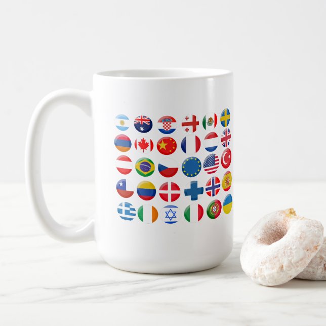 Land-ikonuppsättning Kaffemugg (Med munk)