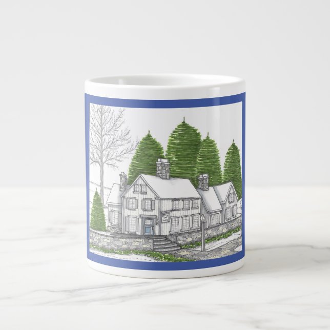 Land Inn Winter Soltice Jumbo Mugg med Blue (Framsidan)