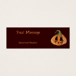 Land Jack-o-lantern Pumpkin Litet Visitkort