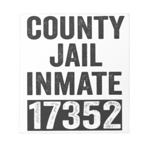 Land Jail Inmate 17352 Funny Halloween-fängelset Anteckningsblock