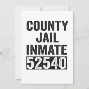 Land Jail Inmate 52540 Funny Halloween-fängelset Tack Kort