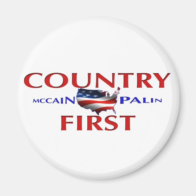 Land John McCain Palin Magnet för bil (Framsidan)