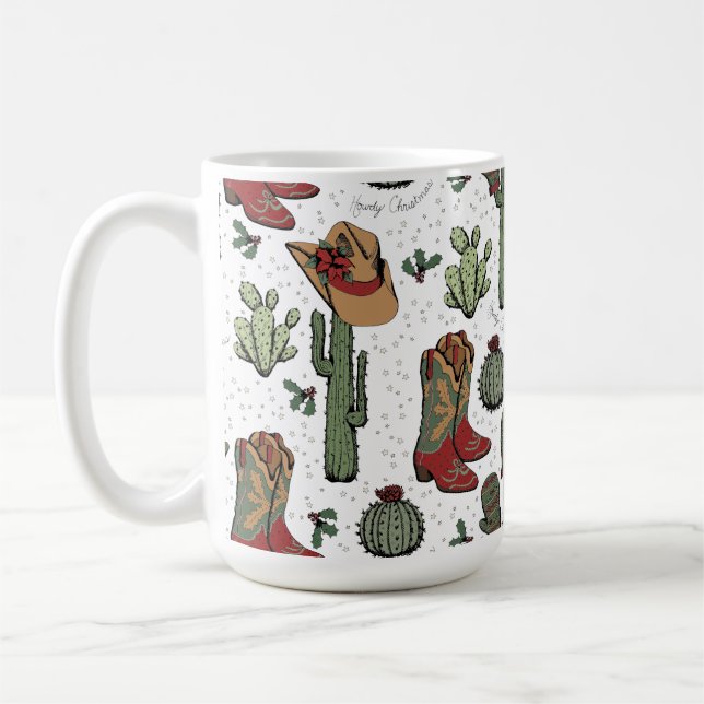 Land jul Cowboy Boots Kaffemugg (Vänster)