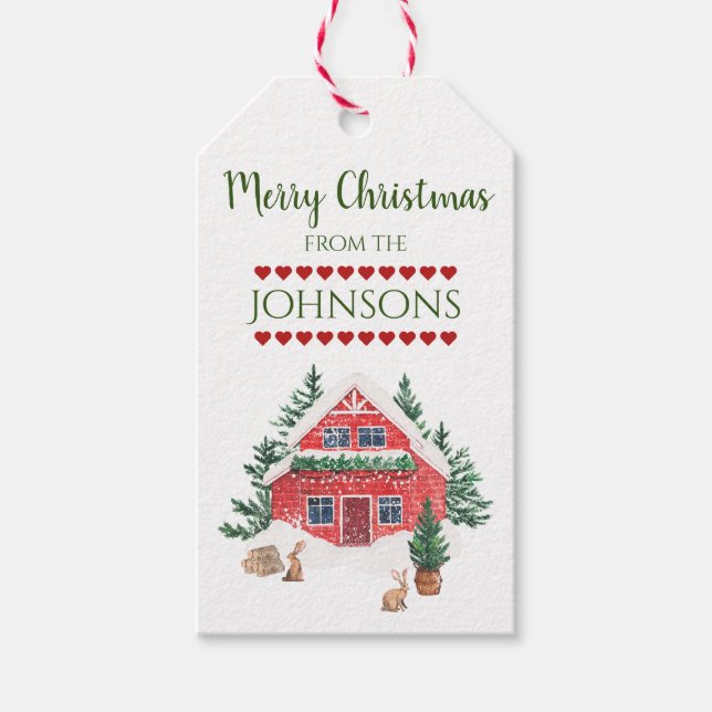 Land-julen Namnteckning Presentetikett (Framsidan)