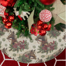 Land julhästar julgransmatta borstad polyester