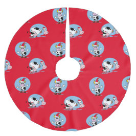 Land julkor med jultomten Träd Skirt Julgransmatta Borstad Polyester