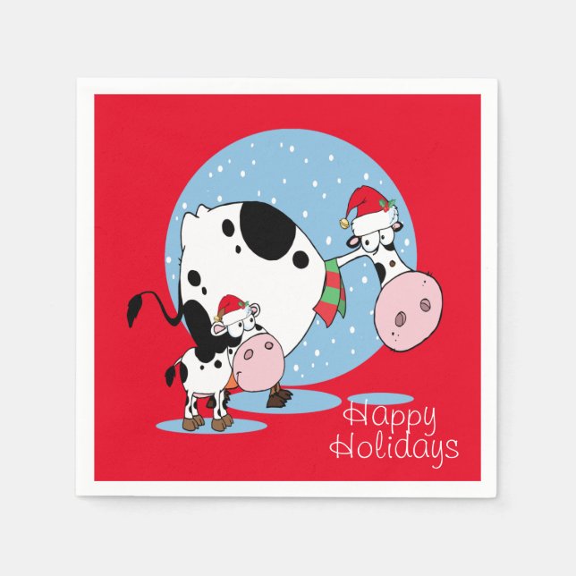 Land julkor med tomthattar pappersservett (Framsidan)