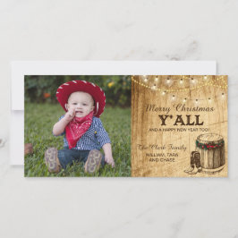 Land-julkort - Cowboy Boots och Ljus Julkort