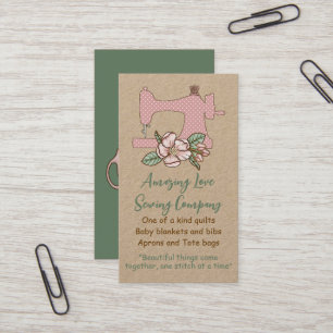 Land Kärlek Polka-prick Sewing Maskin Business Car Visitkort