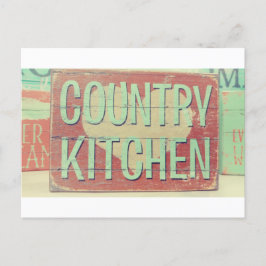 Land Kitchen Grönt Cottage Vykort