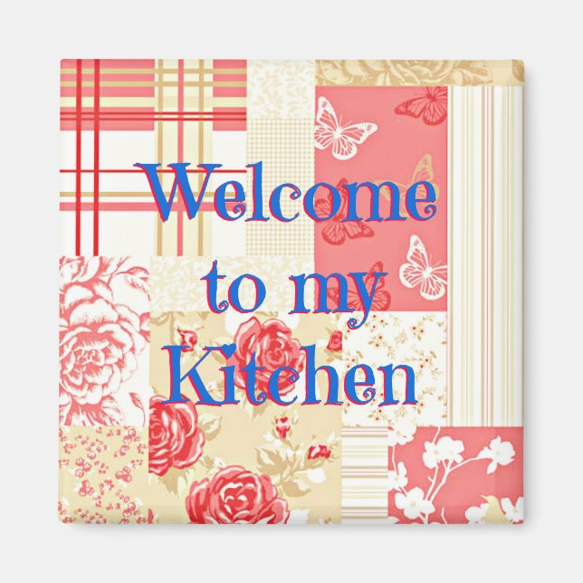 Land Kitchen Square Magnet (Framsidan)