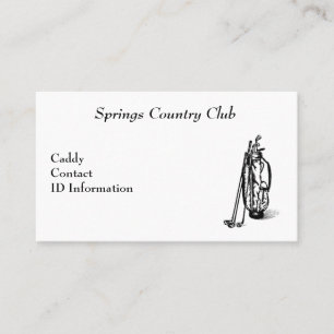 Land Klubb Golf Caddykort Visitkort