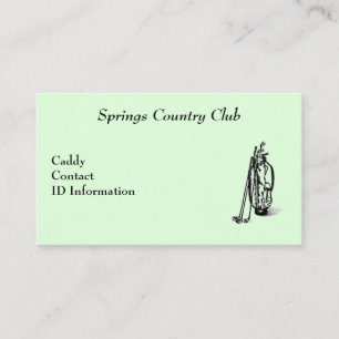 Land Klubb Golf Caddykort Visitkort