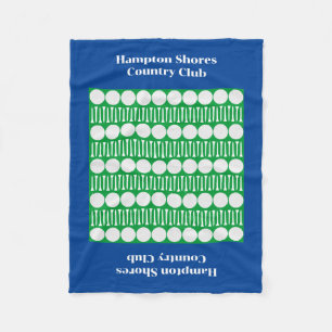 Land Klubb Golf Cart Blue Fleece Blanket