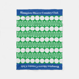 Land Klubb Golf Cart Blue/Grönt Fleece Blanket