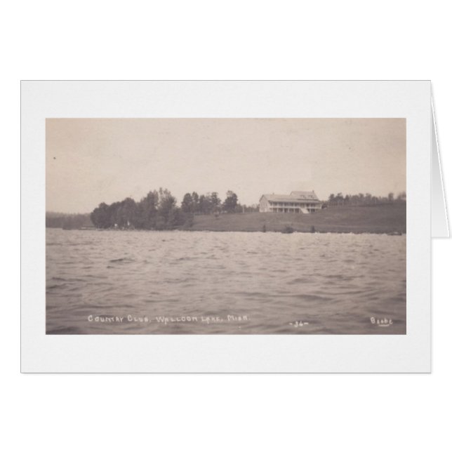 Land Klubb Walloon Sjö Michigan Card Hälsningskort (Framsidan Horizontal)