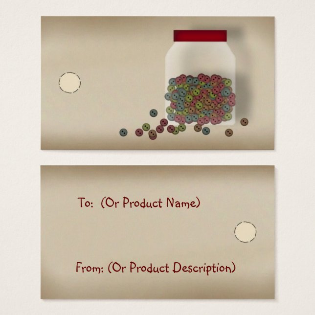 Land-knappar Häng Märkre Visitkort (Framsida & baksida)