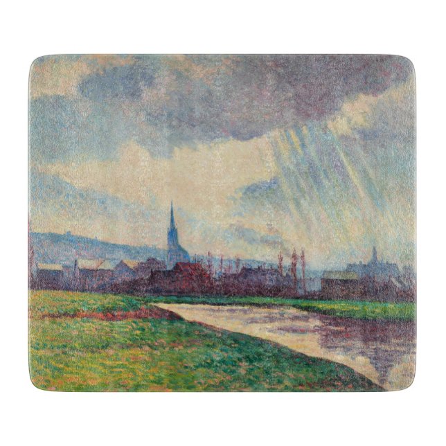 Land Landskap med floden (av Maximilien Luce) (Framsidan)