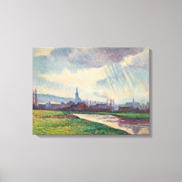 Land Landskap med floden (av Maximilien Luce) Canvastryck
