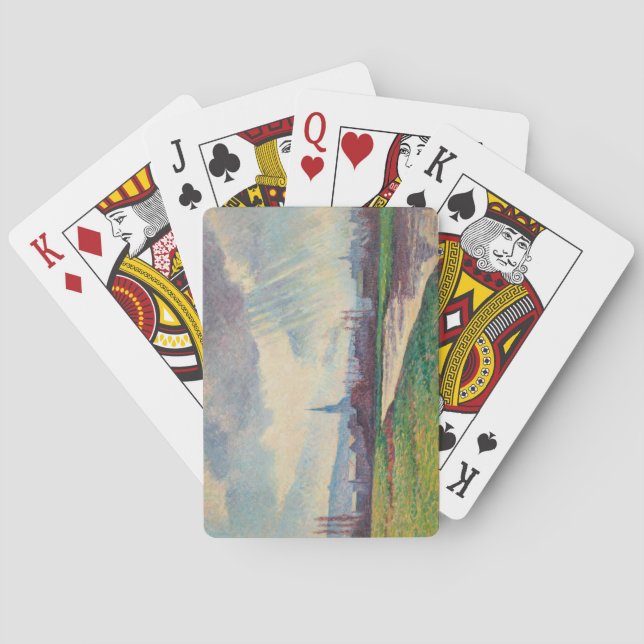 Land Landskap med floden (av Maximilien Luce) Casinokort (Baksidan)