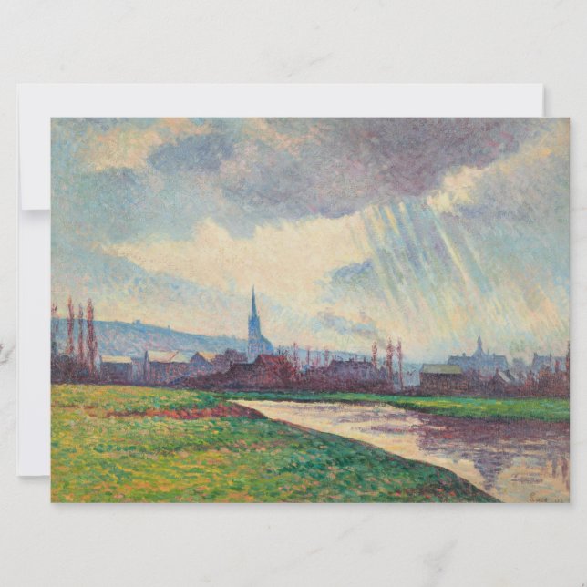 Land Landskap med floden (av Maximilien Luce) Kort (Framsida)