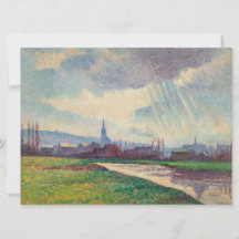 Land Landskap med floden (av Maximilien Luce)