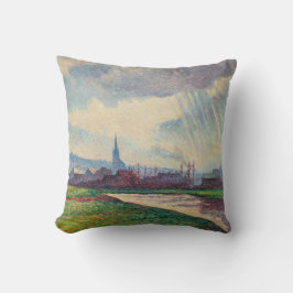 Land Landskap med floden (av Maximilien Luce) Kudde