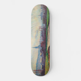 Land Landskap med floden (av Maximilien Luce) Mini Skateboard Bräda 18,5 Cm
