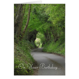 Land Lane Birthday Card Hälsningskort