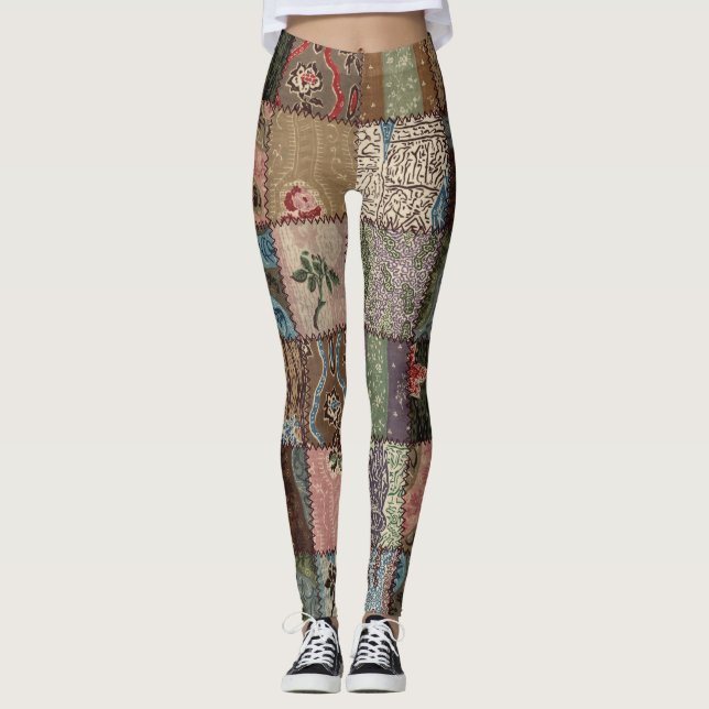 Land lapptäcke, 3D struktur. Leggings (Framsida)