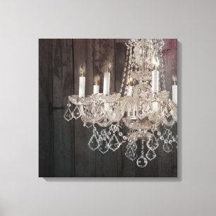Land laved Parisian vintage chandelier Canvastryck