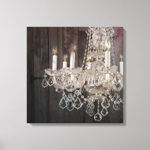 Land laved Parisian vintage chandelier Canvastryck
