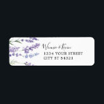 Land Lavender Adressetiketter Returadress Etikett<br><div class="desc">Land Lavender Adressetiketter. Designad med lila handmålade lavender-blommor med stilisering av vattenfärgstyp. Detta är ett utkast från land stil för vår,  sommar och utomhus bröllop. Anpassa den här designen med ditt namn och adress. Bakgrunden färg är vit,  men du kan välja en fyllning färg efter eget val.</div>