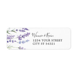 Land Lavender Adressetiketter Returadress Etikett